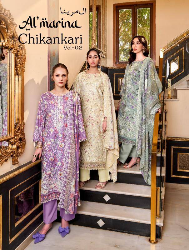 Almarina chikankari vol-2 dress material suppliers in Kolkata
